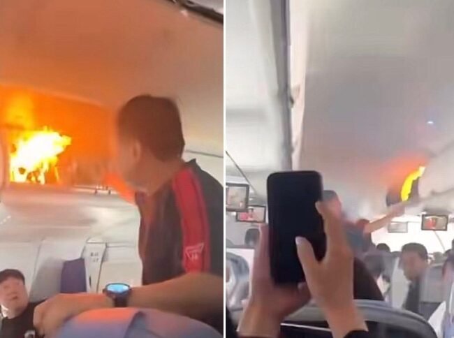 Pánico en el aire: Batería explotó dentro de un avión y desató el caos en sus 160 pasajeros