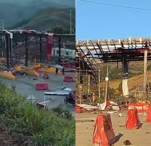 VIDEOS: Así quedó un peaje atacado con explosivos en Colombia horas después de la investidura de De la Espriella